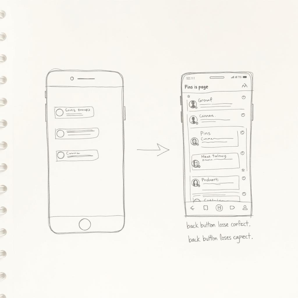Hand-drawn sketch of HomEase Chat